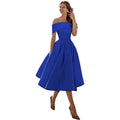 Greta - Stilvoll Trägerlos Satin Kleid