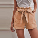 Heidi – Leichte Shorts mit hoher Taille verstellbarer Passform und Taschen