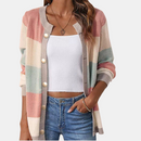 Eileen - Lässige einzigartige Muster Strickjacke mit langen Ärmeln und Knöpfen