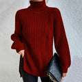 Luisa - Warmer Langärmelig Gestrickt Rollkragenpullover