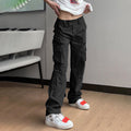 Lina – Leichte Hohe Taille Hose mit weitem Bein und mehreren Taschen