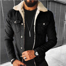 Anton - Langärmelig Pelz Auskleidung Denim Jacke