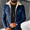 Anton - Langärmelig Pelz Auskleidung Denim Jacke