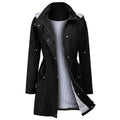 Elke - Langärmeliger Windbreaker Kapuze Jacken Mit Taschen