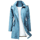 Elke - Langärmeliger Windbreaker Kapuze Jacken Mit Taschen
