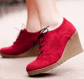 Tabea - Lässige Schnürschuhe mit Keilabsatz und dicker Sohle