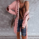Hilda - Langärmelig Gestrickte Strickjacke Mit Kapuze