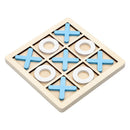TactBoard - Langlebiges Tic Tac Toe Holzspiel mit hellen leicht zu handhabenden Spielsteinen