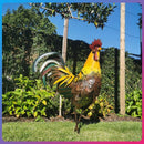 YardRoost – Wetterfeste Hahn Skulptur als Dekoration mit handgemalten Details