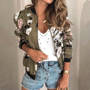 Sofia - Langärmelige Jacke mit Blumendruck und Reißverschluss