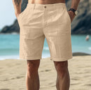 Claus – Leichte Kurze Hosen mit lockerer Passform Hosenschlitz mit Knopfleiste und Taschen