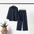 Marie – Zweiteiliges Set mit langärmligem locker sitzendem Hemd und Hose mit weitem Bein