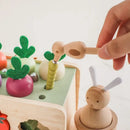 VeggieTots - Interaktiver Holzwagen mit bunten Gemüsesortierern und Tierfiguren