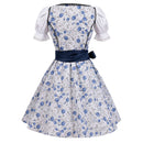 Sophia - Kurzärmelig Spitze Oktoberfest Kleid Mit Schürze