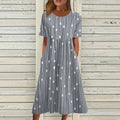 Poppy – Elegantes Midikleid Mit Blumenmuster Und V Ausschnitt
