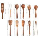 EcoWood - Dauerhaft Hölzernes Küche Kochgeschirr 11 teiliges Satz