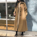 Mila - Bequemer Ärmel Gürtel Langer Mantel Mit Taschen