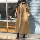 Mila - Bequemer Ärmel Gürtel Langer Mantel Mit Taschen