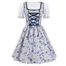 Sophia - Kurzärmelig Spitze Oktoberfest Kleid Mit Schürze