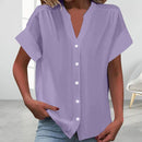 Lydia – Lässiges V Ausschnitt Oberteil Mit Kurzen Ärmeln