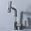 AquaGlide – Intelligenter digitaler Waschtischhahn mit drehbarem Kopf und LED Temperaturanzeige