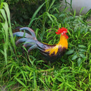 YardRoost – Wetterfeste Hahn Skulptur als Dekoration mit handgemalten Details