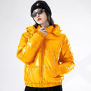 Hannah - Langärmelig Reißverschluss Kapuze Jacke Mit Taschen