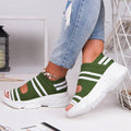 Inara – Bequeme Sandalen mit Streifenmuster, breiter Passform und gepolsterter Sohle