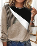 Ivy – Stylischer Gestreifter Langarm Pullover Mit Rundhalsausschnitt