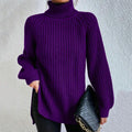 Luisa - Warmer Langärmelig Gestrickt Rollkragenpullover