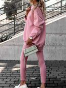 Emilia – Rundhals-Oversize-Pullover und Hosen-Set