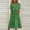 Poppy – Elegantes Midikleid Mit Blumenmuster Und V Ausschnitt