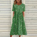 Poppy – Elegantes Midikleid Mit Blumenmuster Und V Ausschnitt