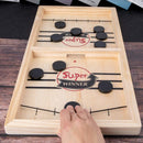 GameRush - TischhockeyspielSchnelles Brettspiel aus Holz mit verschiebbaren Pucks und Toren