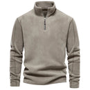Henry - Langärmelig Reißverschluss Kragen Vlies Pullover
