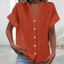 Lydia – Lässiges V Ausschnitt Oberteil Mit Kurzen Ärmeln