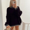 Luisa - Warmer Langärmelig Überdimensioniert Rollkragenpullover