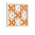 TactBoard - Langlebiges Tic Tac Toe Holzspiel mit hellen leicht zu handhabenden Spielsteinen
