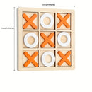 TactBoard - Langlebiges Tic Tac Toe Holzspiel mit hellen leicht zu handhabenden Spielsteinen