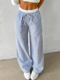 Clara - Bequeme Hose mit weitem Bein und Streifendruck