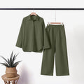 Marie – Zweiteiliges Set mit langärmligem locker sitzendem Hemd und Hose mit weitem Bein