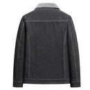 David - Langärmelige Vlies Gefüttert Reißverschluss Denim Jacke