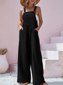 Luisa – Stylischer Schlanke Passform Jumpsuit mit breiten Trägern und Taschen