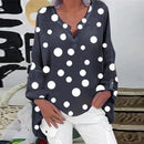 Ella - Schickes Langärmeliges Top Mit Tupfenmuster