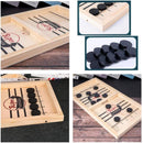 GameRush - TischhockeyspielSchnelles Brettspiel aus Holz mit verschiebbaren Pucks und Toren