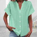 Lydia – Lässiges V Ausschnitt Oberteil Mit Kurzen Ärmeln