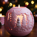 ForestGlow - Festliche Dekoration Kerze Relief Schimmelpilz