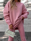 Emilia – Rundhals-Oversize-Pullover und Hosen-Set