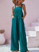 Luisa – Stylischer Schlanke Passform Jumpsuit mit breiten Trägern und Taschen