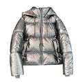 Freya - Langärmelige Puffer Kapuze Jacke Mit Reißverschluß